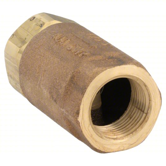 APOLLO Ball Cone Spring Check Valve: Ball, Inline Valve Body, Bronze, 1 in Pipe Size, FNPT x FNPT