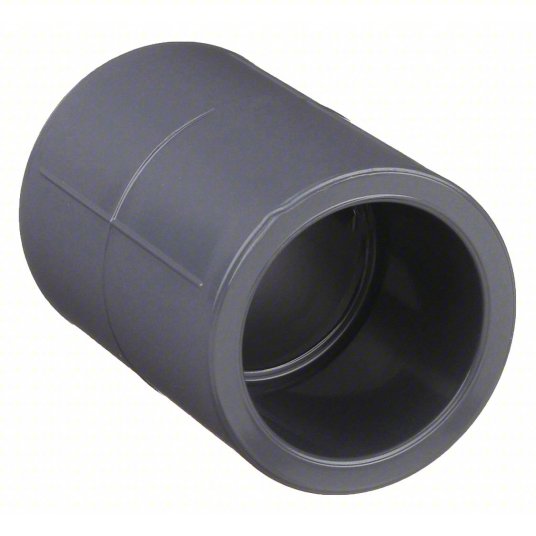 Coupling: 1 in x 1 in Fitting Pipe Size, Schedule 80, Female Female, Gray, Coupling