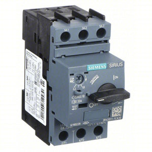 SIEMENS Manual Motor Starter: Non-Reversing, 3 Poles, 2.5 A, Thermal Protection, Rotary Knob