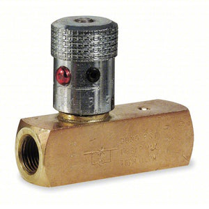 PARKER Flow Control Valve: 5 gpm Max. Flow, 2,000 psi Max. Pressure, Brass