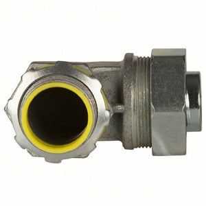 Liquid-Tight Conduit Fitting: Steel/Iron, 3/4 in Trade Size, Insulated, 90° Elbow