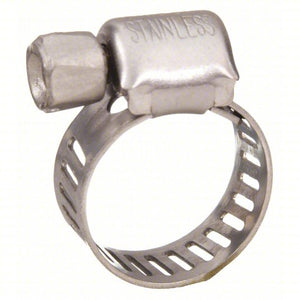 Hose Clamp: 301 Stainless Steel, Perforated Band, 1 in