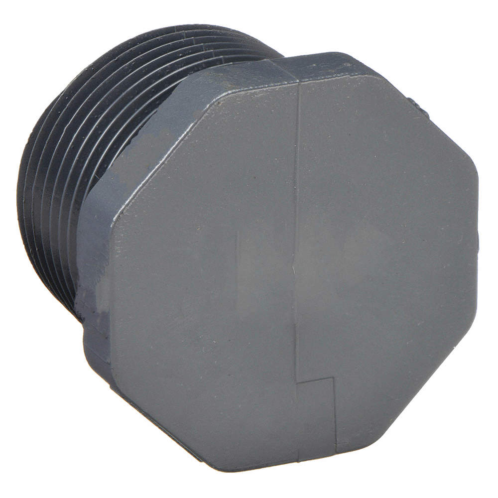 PVC Hex Head Plug, MNPT, 1/4